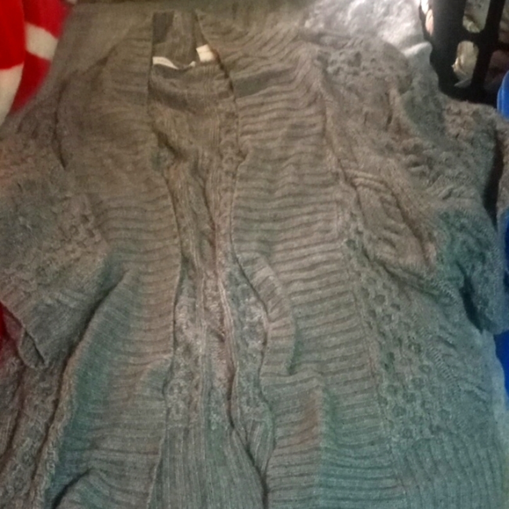 Cozy Gray Knit Cardigan